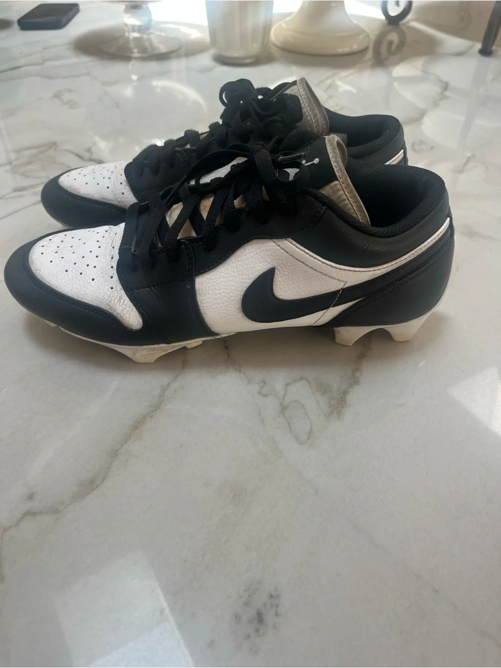 Nike Kids Black and White Jordan Low Top Sneakers